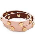 Tory Burch Logo Stud Wrap Bracelet - Lyst