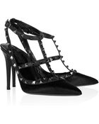 Valentino Studded Calf Hair Sandals - Lyst