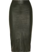 Zero + Maria Cornejo Leather Pencil Skirt - Lyst