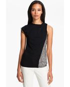 3.1 Phillip Lim Paneled Lace Tee - Lyst