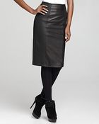 Burberry London Stretch Leather Pencil Skirt - Lyst