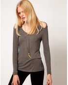 LNA Exposed Collar Bone Tip Top - Lyst
