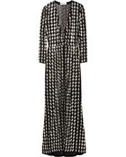 Emilio Pucci Houndstooth Crystalembellished Chiffon Coat - Lyst