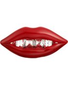 Lanvin Resin Crystal Mouth Brooch - Lyst