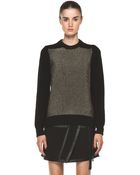Proenza Schouler Crewneck Side Zip Sweater in Black - Lyst