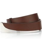 Ralph Lauren Black Label Leather Contour Belt - Lyst