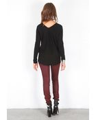 Vince Double V Neck Sweater - Lyst