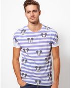Asos Stripe T-Shirt with Mickey Sublimation Print - Lyst