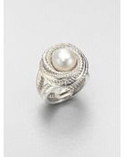David Yurman Pearl Diamond Sterling Silver Ring - Lyst