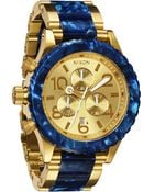 Nixon The 42-20 Chrono Acetate & Gold Watch - Lyst