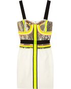 Sass & Bide Stripe Effect Embellished Silkblend Dress - Lyst