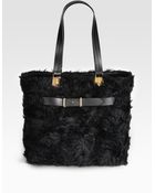 Christian Louboutin Sybil Reversible Faux Fur Tote - Lyst