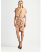 Haute Hippie Twistfront Jersey Dress - Lyst