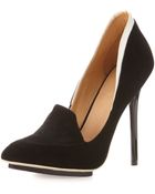L.A.M.B. Dice Suede Pump Black - Lyst