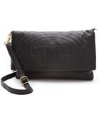 Tory Burch Stitched Logo Messenger Bag - Lyst