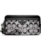 Coach Poppy Signature Sateen Metallic Double Zip Wallet - Lyst