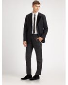 Dolce & Gabbana Raw Edge Velvet Lapel Jacket - Lyst