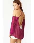 Nasty Gal Emma Chiffon Top - Lyst