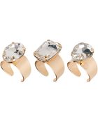 Asos Pack Of Three Jewelled Band Rings - Lyst