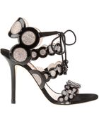 Sophia Webster Sandals in Black Suede and Patent Leather - Lyst