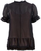 RED Valentino Polka Dot Silk Blouse - Lyst