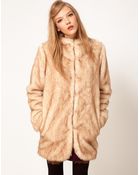 ASOS Collection Asos Longline Fur Coat - Lyst