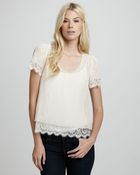Madison Marcus Lace Combo Top - Lyst