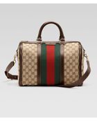 Gucci Vintage Web Medium Boston Bag - Lyst
