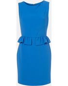 Topshop Mini Peplum Dress - Lyst