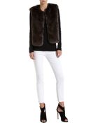 Barneys New York Faux Fur Vest - Lyst