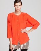 Trina Turk Top Muffy Solid Crepe De Chine - Lyst