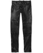 Belstaff Telford Slimfit Leather Biker Trousers - Lyst