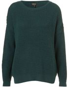 Topshop Knitted Textured Grunge Jumper - Lyst