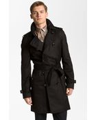 Burberry Double Breasted Trench Coat - Lyst