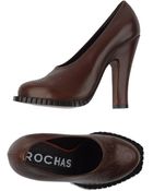 Rochas Closedtoe Slipons - Lyst