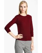 Jil Sander Navy Silk Cashmere Sweater - Lyst