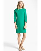 Michael Kors Bouclé Crepe Shift Dress - Lyst