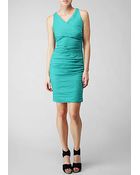 Nicole Miller Cotton Stretch Metal Dress - Lyst