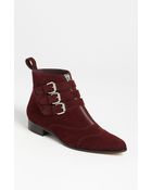 Tabitha Simmons Zip Buckle Bootie - Lyst