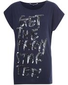 French Connection Party Started Sequin Tshirt - Lyst
