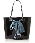 DKNY Patent Scarf Large Tote Bag - Lyst