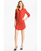 Vince Silk Shirt-dress - Lyst