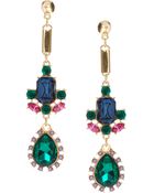 Asos Luxury Spike Gem Drop Earrings - Lyst
