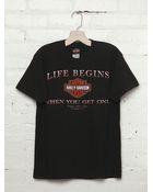 Free People Vintage Harley Davidson Life Begins Tee - Lyst