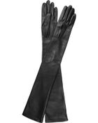 Lanvin Long Leather Gloves - Lyst