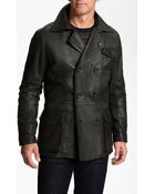 Ugg Bolton Leather Coat - Lyst
