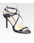 Jimmy Choo Ivette Patent Leather Sandals - Lyst