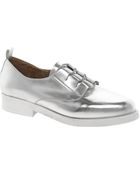 Asos Asos Music Metallic Flat Shoes - Lyst