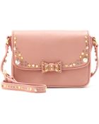 Miu Miu Embellished Leather Shoulder Bag - Lyst