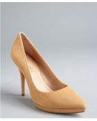 Pour La Victoire Camel Suede 'Daina' Point Toe Platform Pumps - Lyst